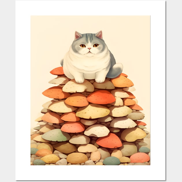 Feline Forest Fungi: Whimsical Adventures of Cats and Mushrooms Wall Art by KittyStampedeCo